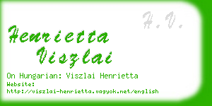 henrietta viszlai business card